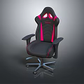 Black and Pink Gaming Chair With Ergonomic Reclining Backrest Adjustable Armrests Swivel Base