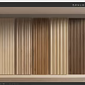 Modern Wall Paneling Designs Featuring Various Wooden Tones And Textures 3d model