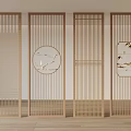 New Chinese-style screen partition 3d model