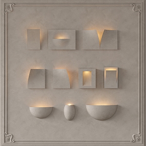 Wind wall invisible wall lamp corridor wall lamp 3d model