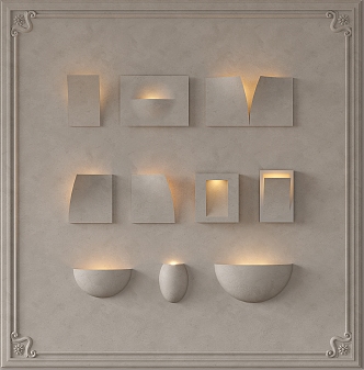 Wind wall invisible wall lamp corridor wall lamp 3d model