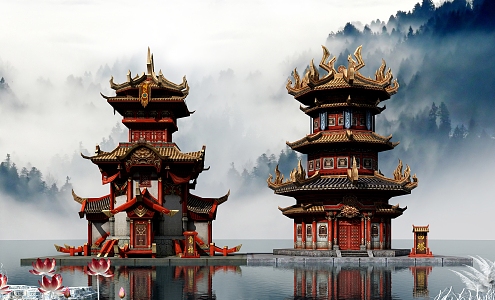 Chinese Tower 3d model