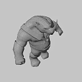 Rhino Game Movie Character With Spiked Armor Straps And Wrist Guards