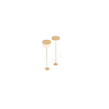 Elegant Floor Lamp With Golden Pole And White Feather Like Shade