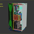 Open Modern Computer Case With Visible Internal Components And RGB Lighting