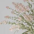 Two Golden Vases with Pink and White Flowers on Metal Stands for Interior Decor