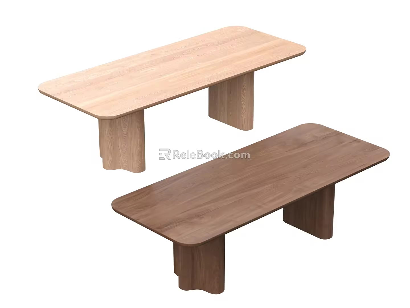 Modern Log Dining Table Large Board Table Solid Wood Dining Table Square Dining Table Long Dining Table 3d model