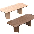 Modern Log Dining Table Large Board Table Solid Wood Dining Table Square Dining Table Long Dining Table 3d model