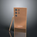Samsung Golden Copper Smartphone With Sleek Design And Triple Camera Lenses