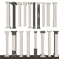 Roman Columns Architectural Collection With Various Classical Styles And Decorative Details