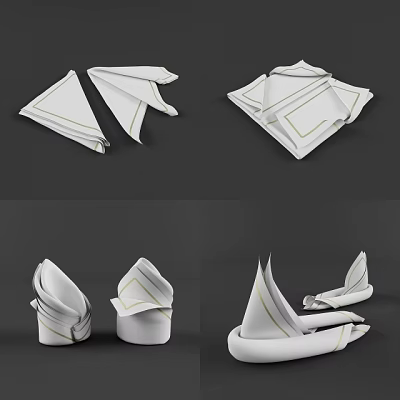 Cloth napkin 3d model