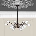 French Style Multi-Head Chandelier Art Chandelier Metal Chandelier Bedroom Chandelier Hall Chandelier 3d model