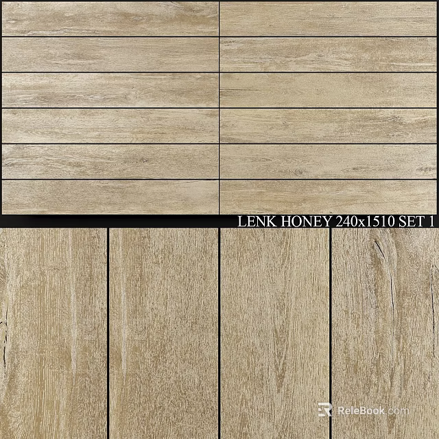 Link Honey 2301510 Wooden Pattern Tile Components For Floor And Wall Set 3d model