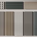 Stylish Wall Panels With Diverse Textures And Various Designs For Interior Decoration 3d model