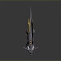 Gray Dragon Game and Movie Character With Yellow Wings and White Underbelly 3D Model Design