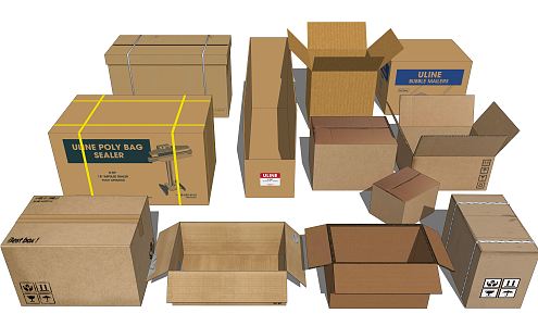 Modern box express box 3d model