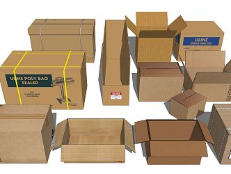 Modern box express box 3d model