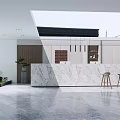 Modern Front Desk Bar 3d model