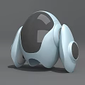 Smart Machine With Transparent Dome Rounded Modern Design And Smooth White Exterior 3d model