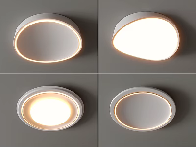 Modern Ceiling Lights With Different Designs And Illumination 3d model