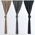 Velvet Curtains In Three Colors With Knotted Design For Home Decoration