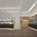 Modern Clothing Store Interior With Clothing Racks Shelves Display Tables And Decorative Plants