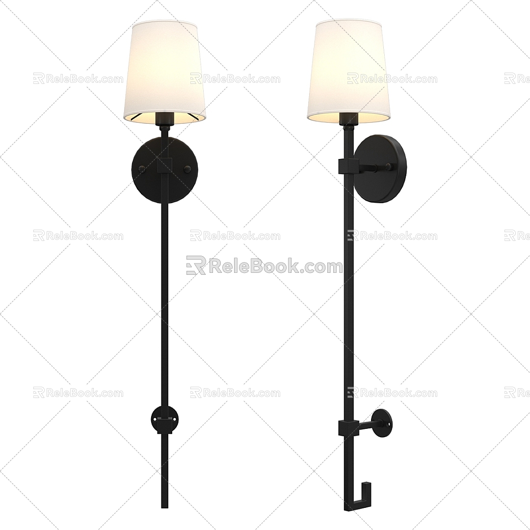 Nordic simple wall lamp 3d model