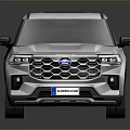 Silver Modern SUV Car Exterior Design With Sunroof Roof Rack And Alloy Wheels