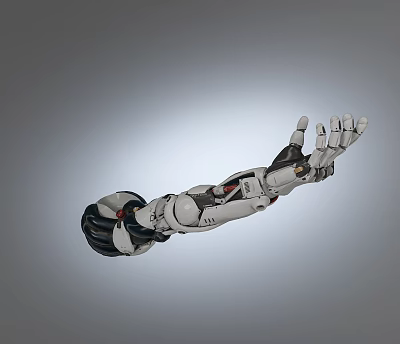 Advanced Medical Prosthetic Arm Device Featuring Articulated Joints And Precision Control 3d model