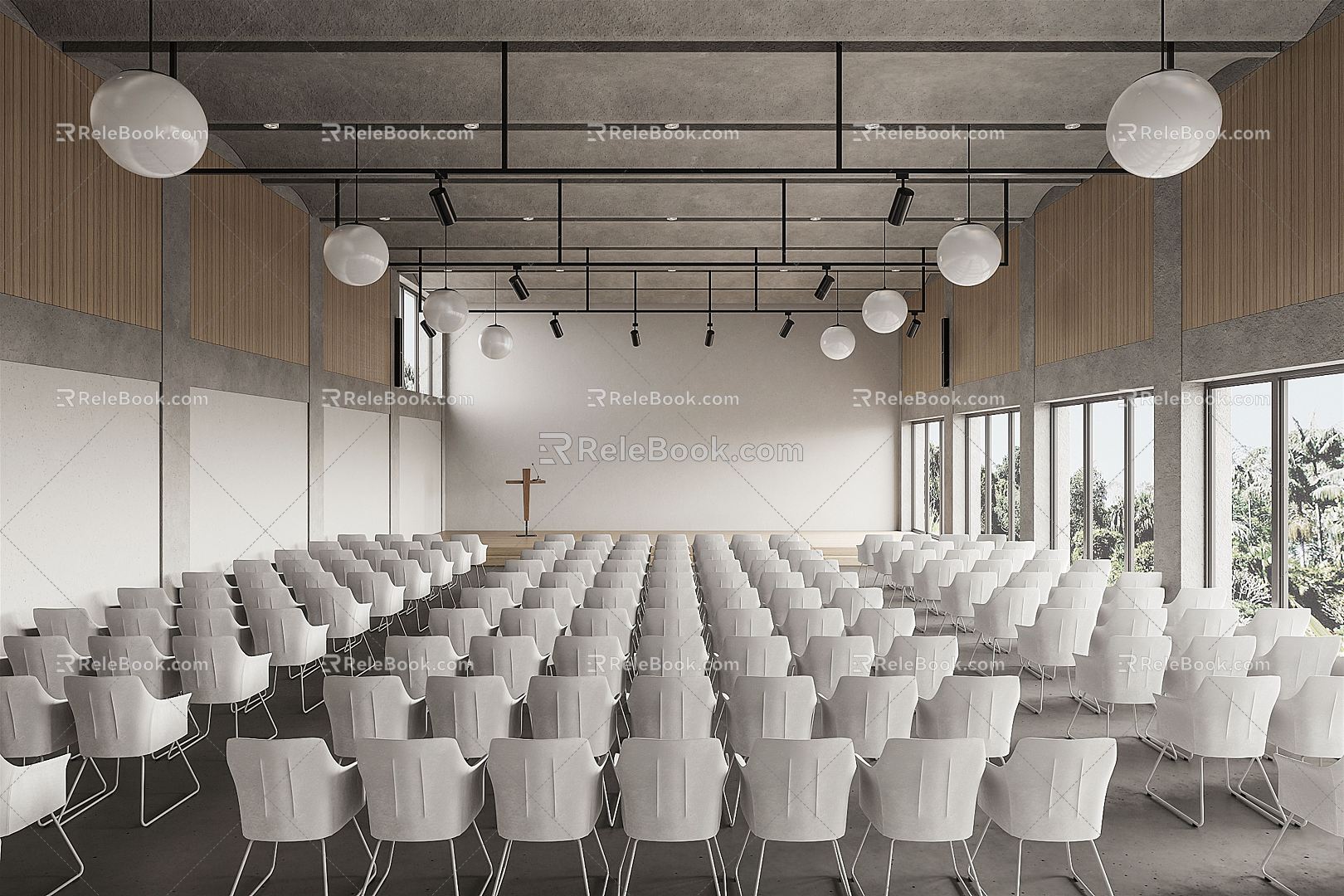 Quiet multi-function hall 3d model