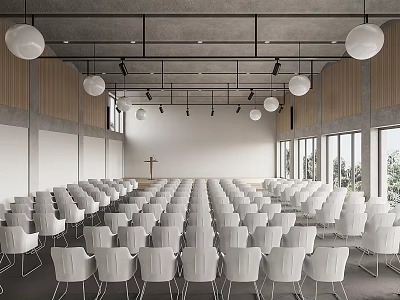 Quiet multi-function hall 3d model