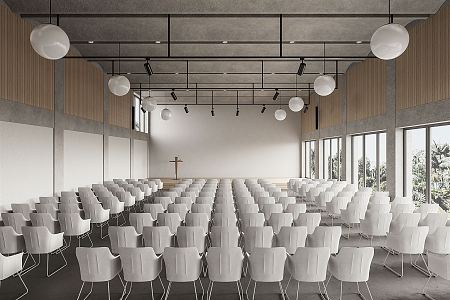 Quiet multi-function hall 3d model