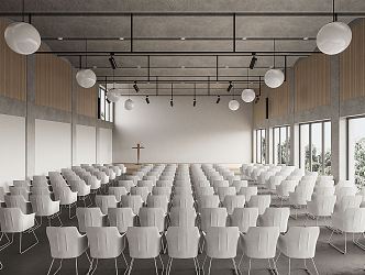 Quiet multi-function hall 3d model