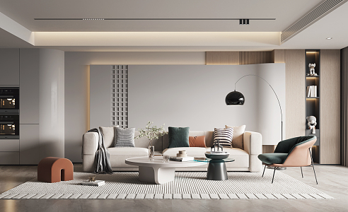 modern living room 3d model