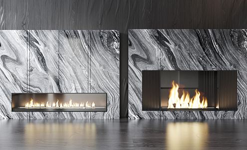 Modern Fireplace 3d model