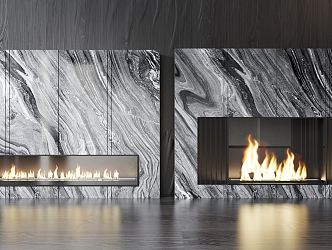 Modern Fireplace 3d model