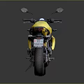 Yellow Sport Motorcycle Featuring Black Seat Shiny Body And Modern Design