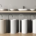 Modern Washstand Column Basin Floor Basin Wash Basin Table Basin Round Table Basin 3d model