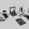 Professional Fitness Equipment Including Treadmill Weight Machines Dumbbells And Pull Up Bars
