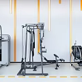 Modern Commercial Gym Fitness Equipment with Multi Function Machines and Training Benches