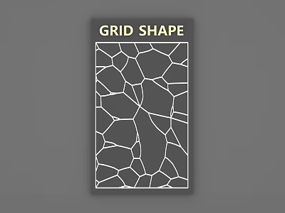 Grid Shape Pattern Design With Abstract Geometric Lines And Decorative Elements 3d model