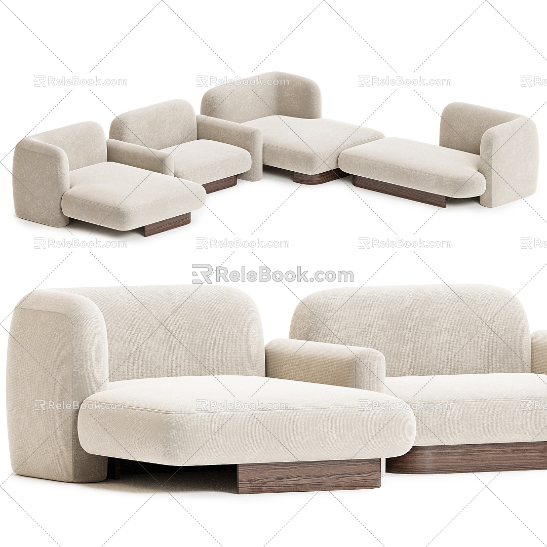 POP sofa Delcourt series N3 3d model