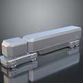 Silver 3D Truck Model With Sleek Trailer And Reflective Metallic Surface 3d model