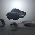Advanced Modern Computer VR Headset With Controllers And Tracking Sensor