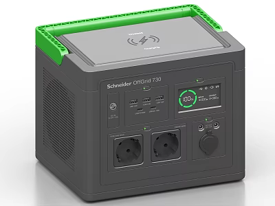 Schneider Charge Pro Industrial Power Device With Multiple Outlets And Control Panel 3d model