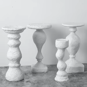 European style flower pot stand with flower column 3d model