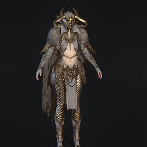 European Warrior Armor Game Role 3d model