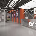 Modern Company Reception Area Interior Design With Elephant Logo Glass Partitions And Lighting