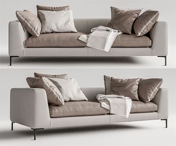 Modern double sofa 3d model