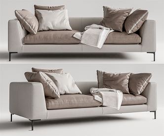 Modern double sofa 3d model